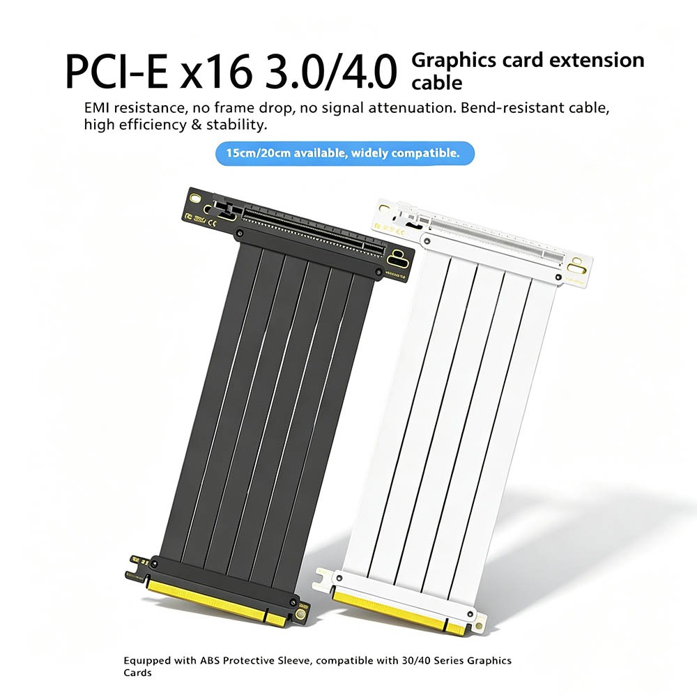 Pcie 4.0 X16 Riser Cable 90 Degree - PCI‑E 4.0/3.0 X16 GPU Riser Kabel