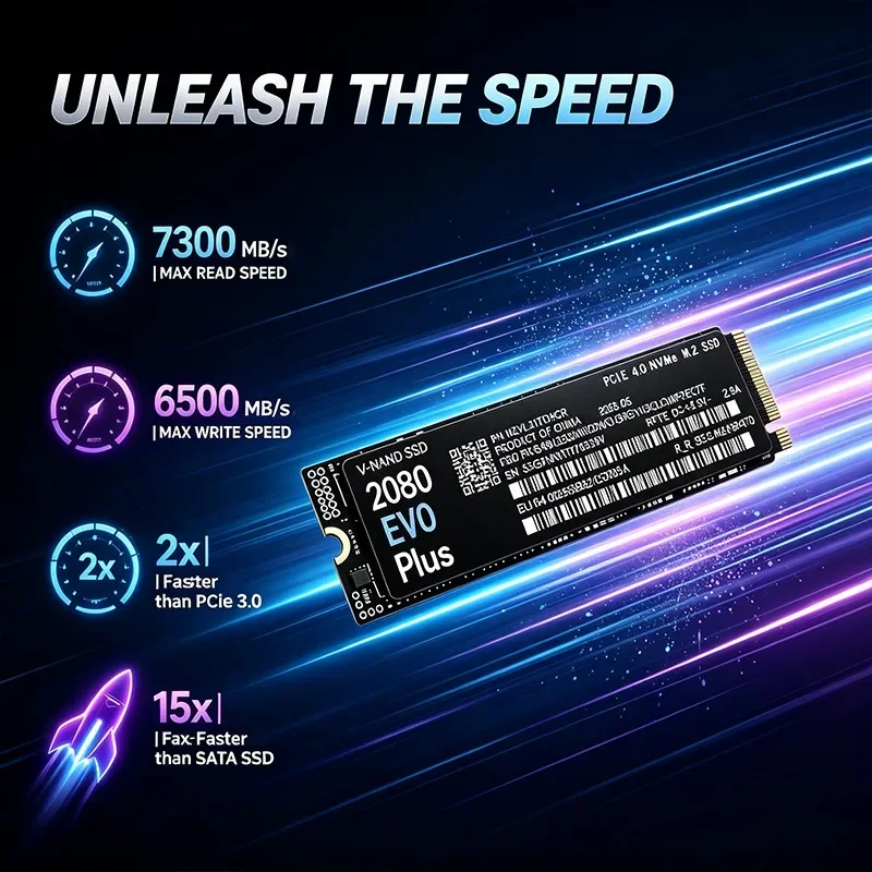 M.2 Nvme 4Tb Pcie 4.0 Ssd - 2080 EVO Plus M.2 NVMe 2280
