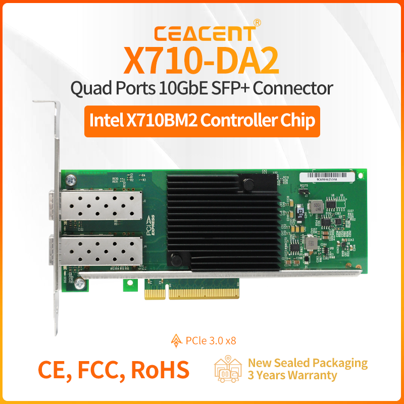 X710-DA2 Intel X710-BM2-chipse - 10Gb Sfp+ Pcie Network Card Dual Port recensie en prijs